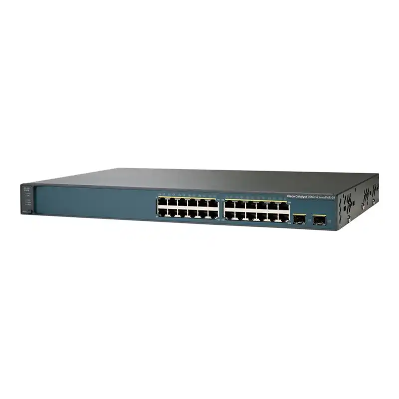 Cisco Catalyst 3750V2-24PS - Commutateur - C3 - Géré - 24 x 10 - 100 + 2 x SFP - Montable sur ra... (WS-C3750V224PSE-RF)_1